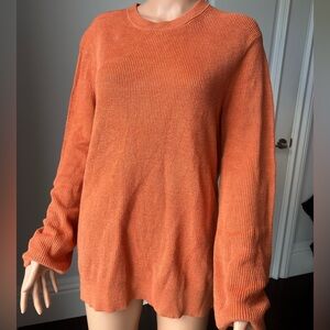 Theory Orange Crew Neck Sweater